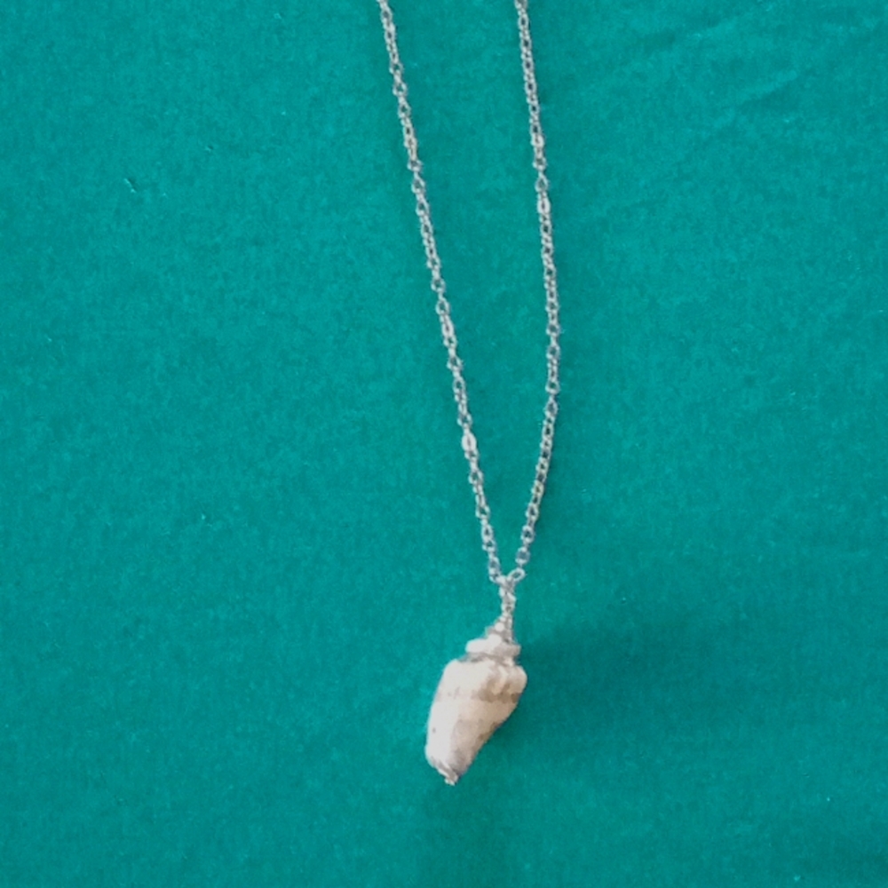 .Seashell necklace with dangly earrings